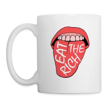 Eat the rich - Tasse - Weiß - Links