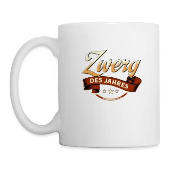 Gamer-Zwerg des Jahres RAHMENLOS Geschenk - Tasse - Weiß - Links