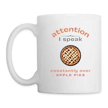 Je parle trop de tartes aux pommes maison - Mug blanc - blanc - Gauche