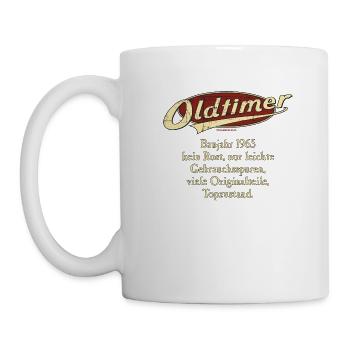 Geburtstag Oldtimer Baujahr 1965 retro usedlook - Tasse - Weiß - Links
