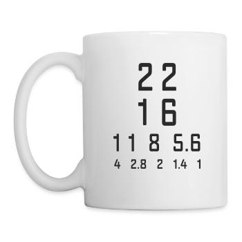 CAMERA APERTURE EYE TEST PHOTOGRAPHY PHOTOGRAPHER GIFT - Mug - white - Left