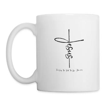 Jésus-Christ Bible Verset Chemin Vérité Vie Christ - Mug blanc - blanc - Gauche
