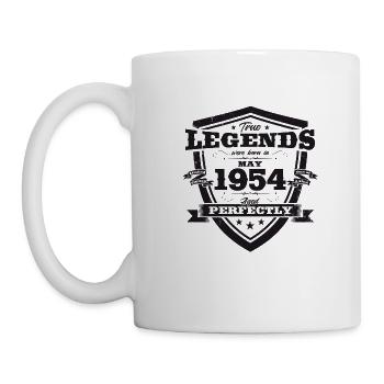 Légende Mai 1954 Né en 1954 Anniversaire 1954 - Mug blanc - blanc - Gauche