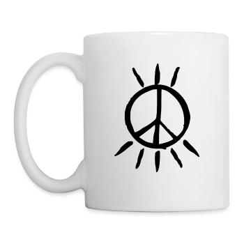 Signe de paix paix - Mug blanc - blanc - Gauche