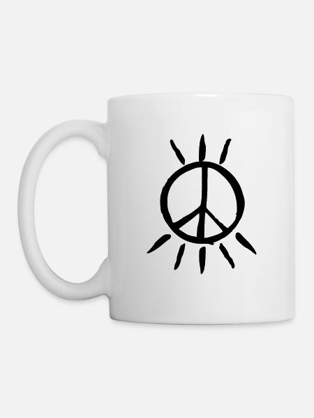 Peacezeichen peace - Tasse - Weiß