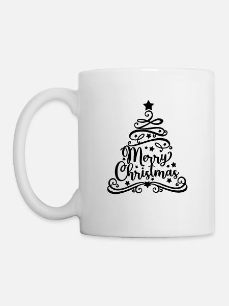 Weihnachten - Tannenbaum Christkind Nikolaus Xmas - Tasse - Weiß