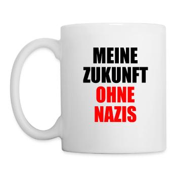 meine zukunft ohne nazis - Tasse - Weiß - Links
