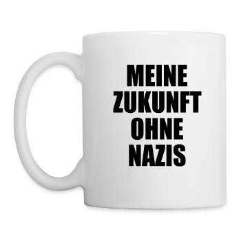Meine zukunft ohne nazis - Tasse - Weiß - Links