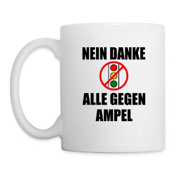 ampel nein danke - Tasse - Weiß - Links