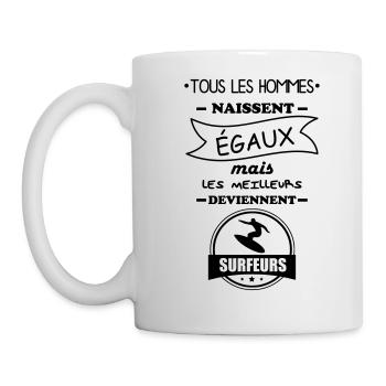 hommes,surfeurs,surf,surfeur - Mug blanc - blanc - Gauche