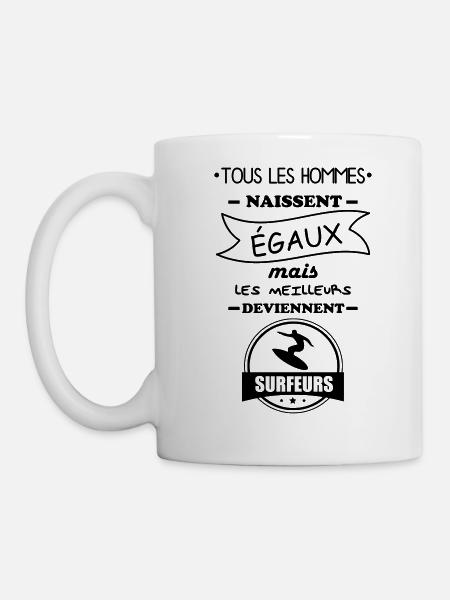 hommes,surfeurs,surf,surfeur - Mug blanc - blanc