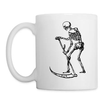 Skelett - Tasse - Weiß - Links