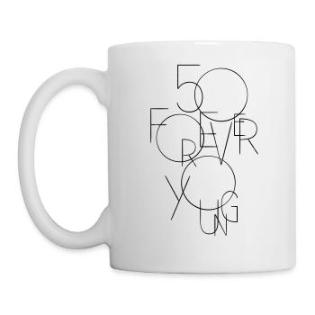 50 Forever Young - Tasse - Weiß - Links