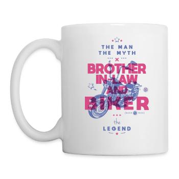 Schwager und Biker der Mythos die Legende - Tasse - Weiß - Links