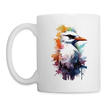 Graffiti Watercolor Möwe Seagull - Tasse - Weiß - Links
