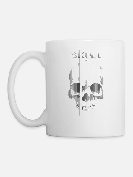 Der Totenkopf in Schwarz - Tasse - Weiß