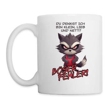 NICHT Klein, Lieb und Nett - dunkel - Tasse - Weiß - Links