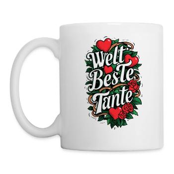 Weltbeste Tante - Tasse - Weiß - Links