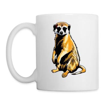 Mignon petit suricate - Mug blanc - blanc - Gauche