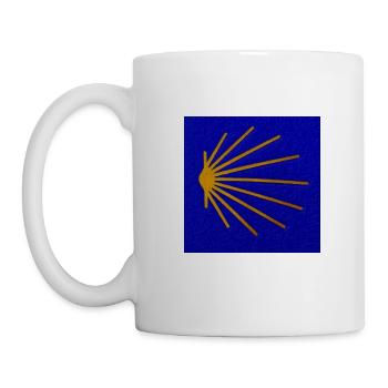 Jakobsweg 2023 - Pilgermuschel - Tasse - Weiß - Links