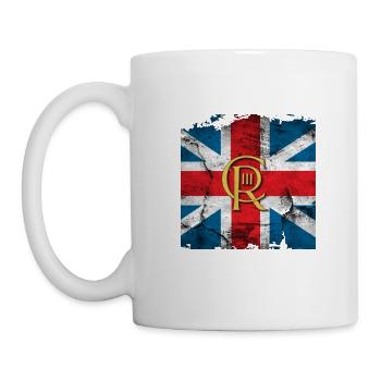 Britischer König Krönung Charles England Flagge - Tasse - Weiß - Links