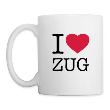 I LOVE ZUG - Tasse - Weiß - Links