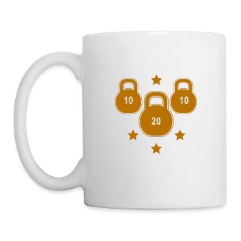 Bodybuilding - Gewichtheben - Fitness - Workout - Tasse - Weiß - Links