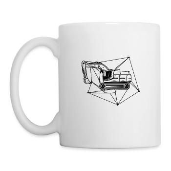Excavatrices - Pelles à godets Véhicule de chantier de construction - Mug blanc - blanc - Gauche