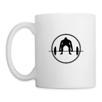 Bodybuilding - Gewichtheben Fitness Workout - Tasse - Weiß - Links