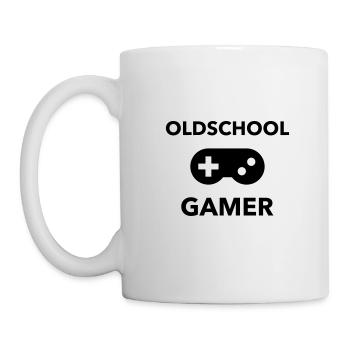 gaming konsole controller gamer oldschool - Tasse - Weiß - Links