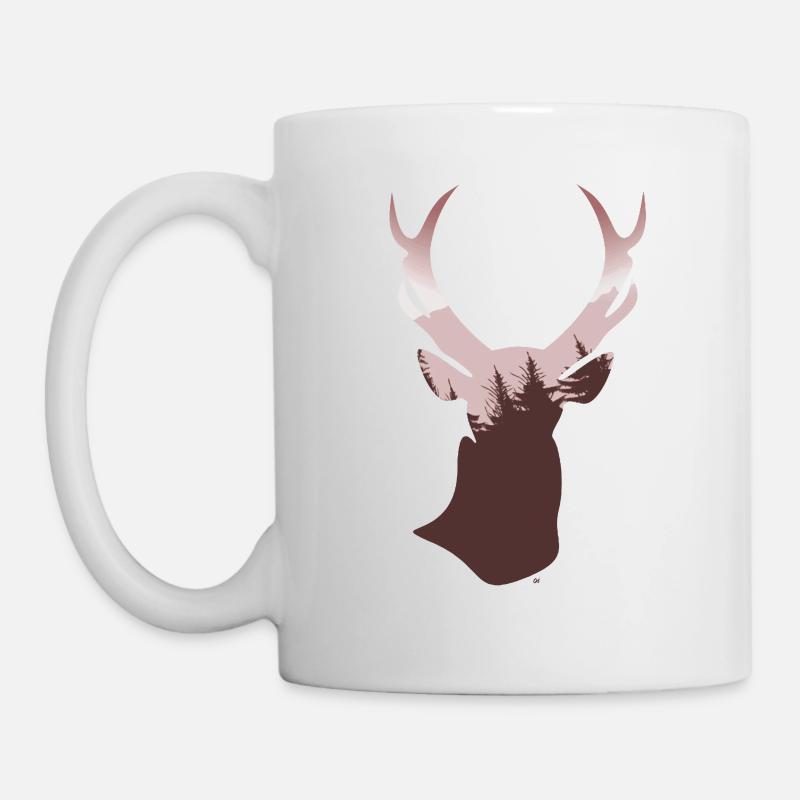 Hirsch - Tasse - Weiß