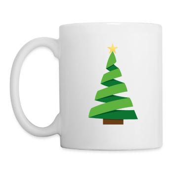 Christmas Tree Ribbon - Christmas - Mug - white - Left