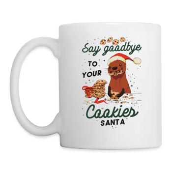 Loutre Cadeau de Noël Biscuits de Loutre Noël Noël - Mug blanc - blanc - Gauche
