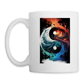 Yin Yang Elements Watercolor - Mug - white - Left