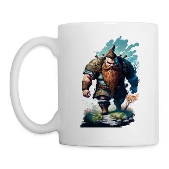 Imposing Dwarf On Patrol Watercolor - Mug - white - Left