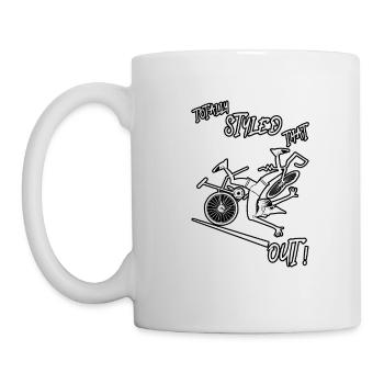 Funny Bike Accident, Bicycle Crash, Cycling Injury - Mug - white - Left