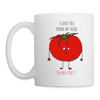 I love you from my head to-ma-toes - Veggie lover - Mug - white - Left