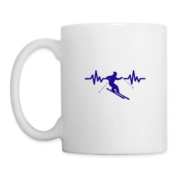 Heartbeat Ski Ski freestyle - Mug blanc - blanc - Gauche