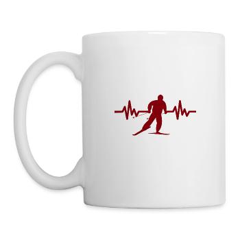 Heartbeat Ski Ski freestyle - Mug blanc - blanc - Gauche