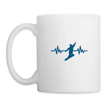Heartbeat Snowboard - Sports d’hiver Piste de neige - Mug blanc - blanc - Gauche