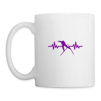 Heartbeat Ski Ski freestyle - Mug blanc - blanc - Gauche