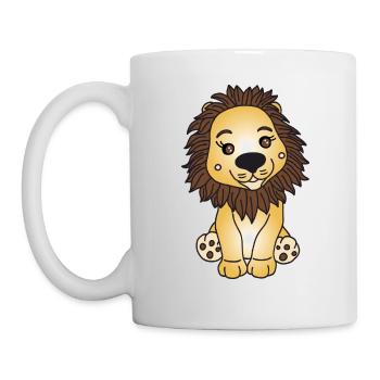 Süßer Löwe - Tasse - Weiß - Links