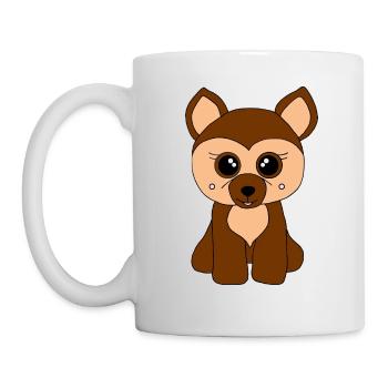 Kleiner süßer Hund - Tasse - Weiß - Links
