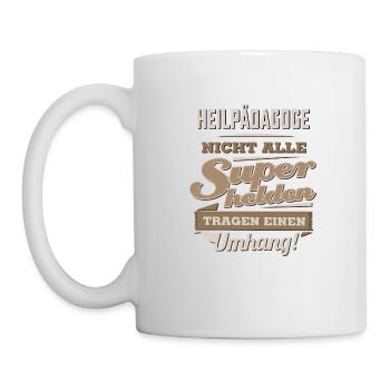 Superhelden in Sepia - Heilpädagoge - RAHMENLOS - Tasse - Weiß - Links