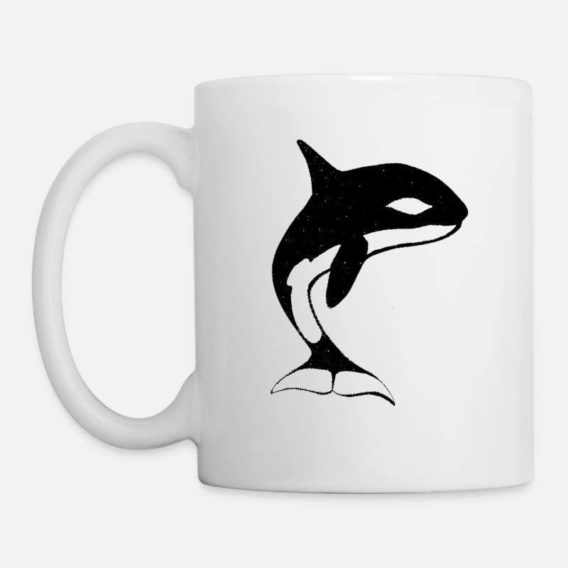 Baleine drôle - Mug blanc - blanc