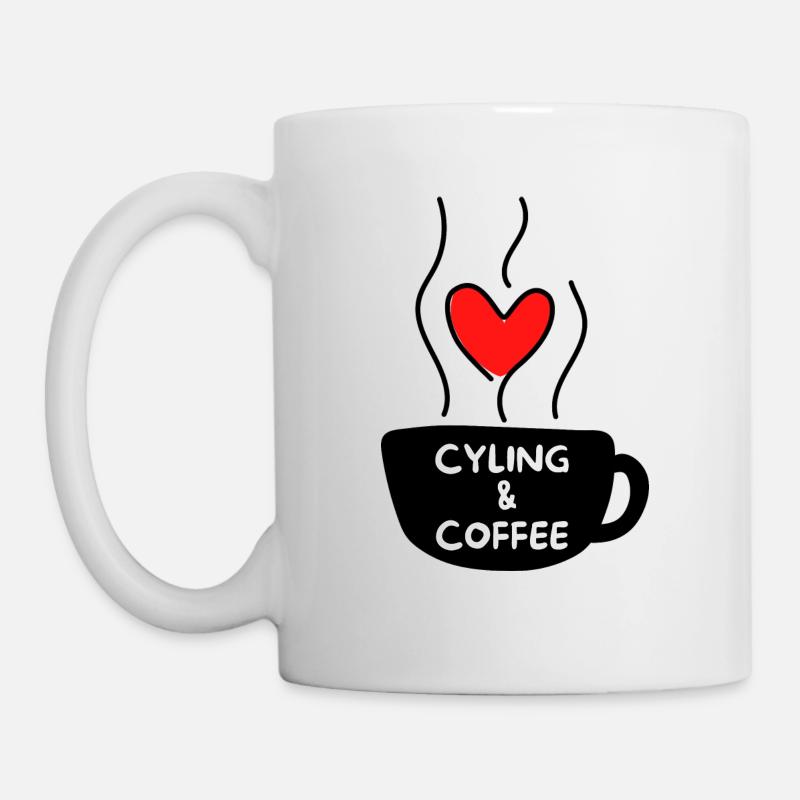 Cycling & coffee. - Mug - white