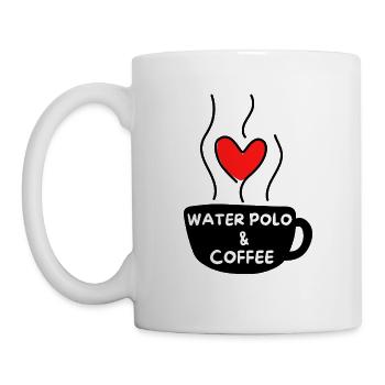 Water-polo et café - Mug blanc - blanc - Gauche