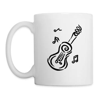 Musique de guitare - Mug blanc - blanc - Gauche
