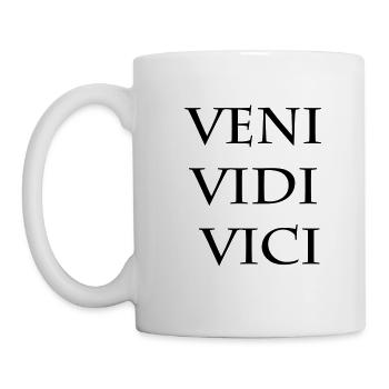Veni Vidi Vici – Latin Victory Quote Typography - Mug - white - Left