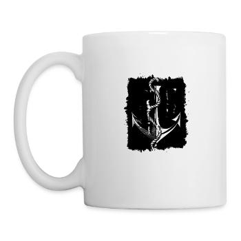 Anchor with rope - Nautical Seafarer Pier Maritim - Mug - white - Left